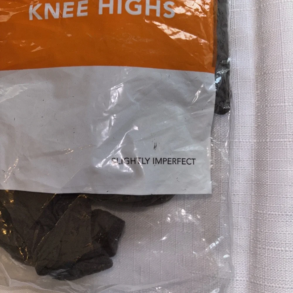 Vintage Just My Size Knee Highs Leggs Pantyhose 12 Pr Size QT Off Black 74 NEW